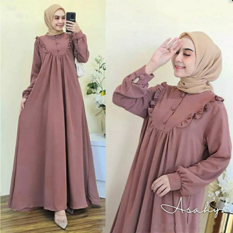 Gamis Dewasa Ibu Ibu Terbaru Kekinian Buat Rumahan Santai Sehari Hari Adem Murah