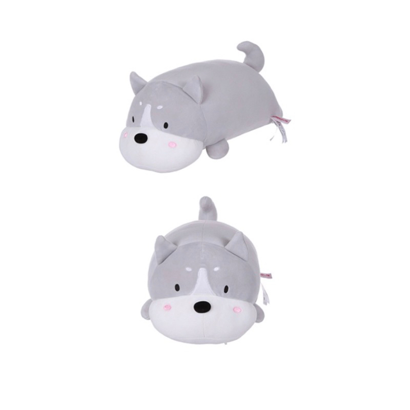cute shiba plush toy (light grey) miniso / boneka miniso