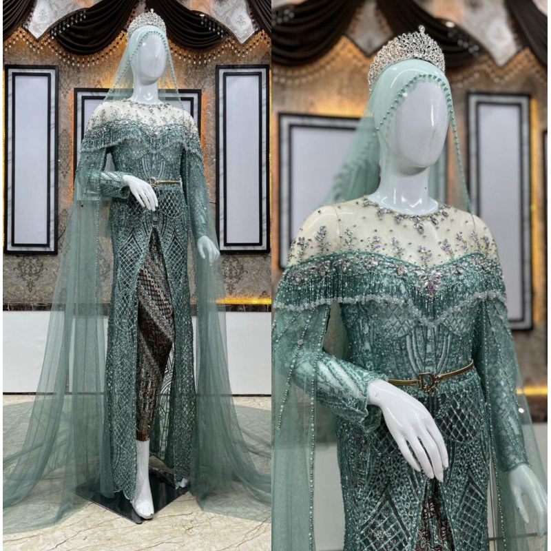 KEBAYA AKAD MEWAH FULL PAYET//BAJU WEDDING MODERN//KEBAYA TERBARU