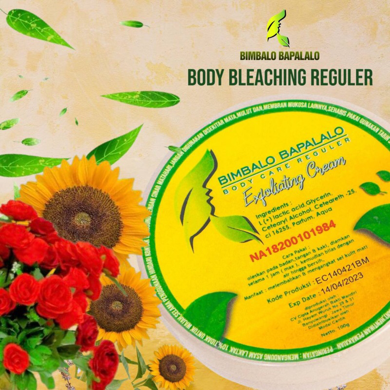 Bimbalo Bapalalo Body Bleaching (Exfoliating Cream) - BPOM 100% Ori