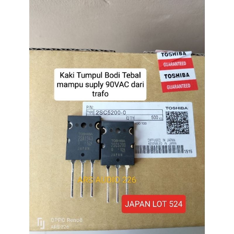 Jual Transistor Toshiba 2SA1943/2SC5200 Lot524 Original JAPAN Free Mika