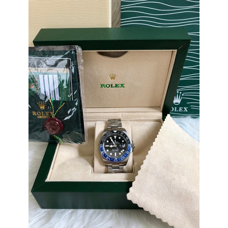 jam tangan pria rolex gmt master ii batman swiss clone arf 904L 1:1