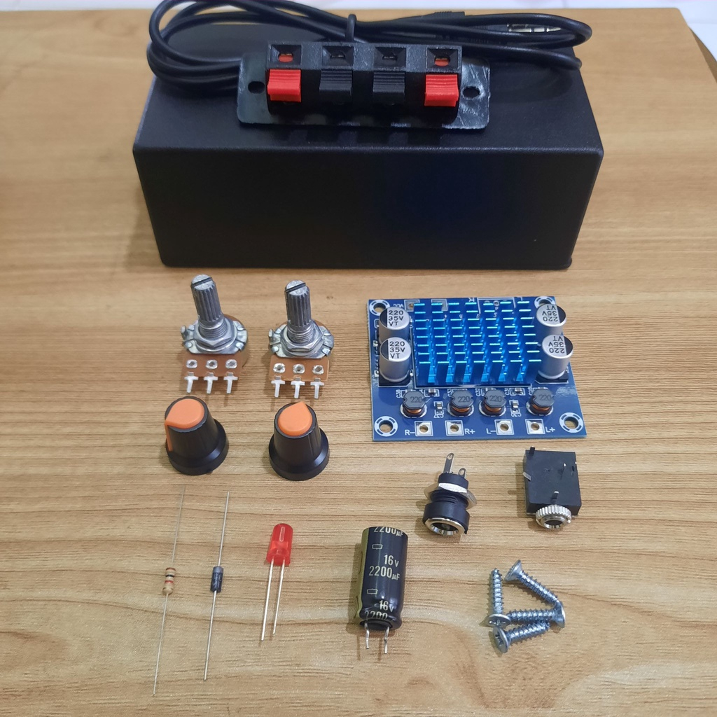 DIY Mini Amplifier TPA3110 / PAM8610 12V / PAM8403 5V / 2 Potensio - Paket Kit Siap Rakit