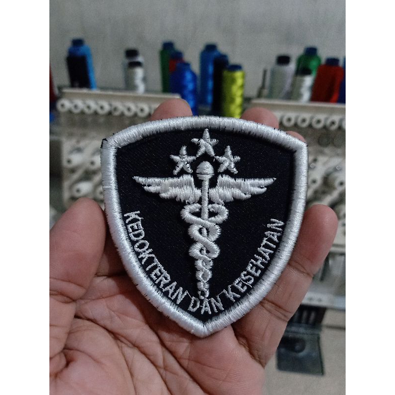 ATRIBUT BORDIR LOGO KEDOKTERAN DAN KESEHATAN , TIMBUL 3D , SATUAN , BISA CUSTOM