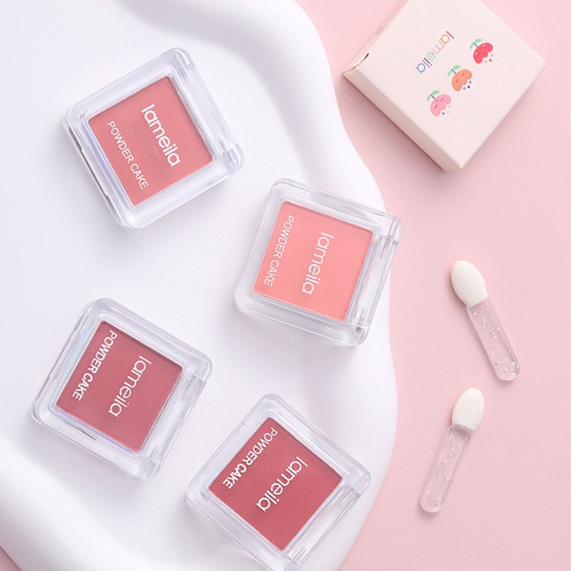 LAMEILA Blush On Powder Cake Palette Matte Blush free Kuas MH