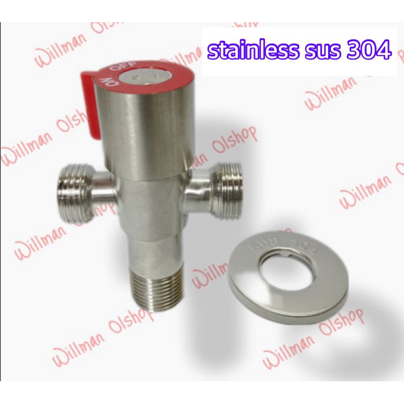 Terlaris shower toilet stanlis + stop kran T kloset sus 304 jet washer toilet kran kloset 1/2 inc stanlis Pket hemat shower toilet plus stop kran closet T stanlis shower kran air termurah promo sale