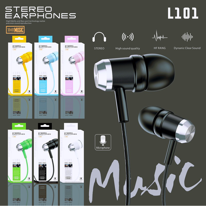 Headset Handsfree Macaron Stereo Earphone+Microphone