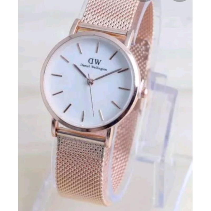 Jam Tangan Wanita DWe Classic Magnet Plat Putih, Hitam dll