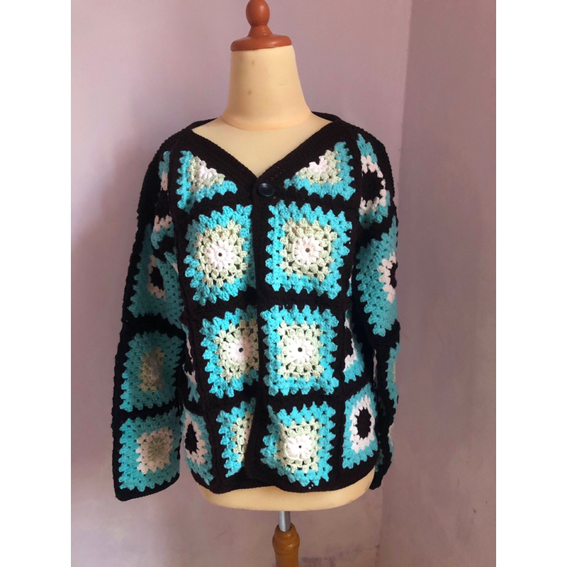 CARDIGAN RAJUT HANDMADE/ GRANNY SQUARE