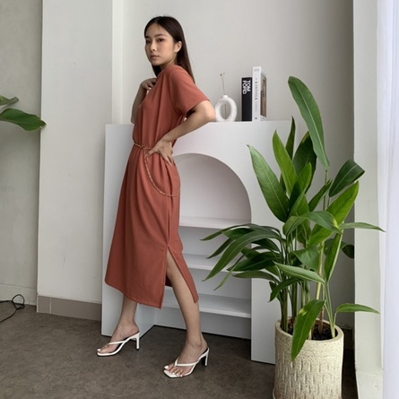 Nessie Dress / Dress Midi Knit Wanita