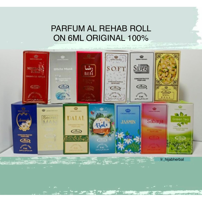 Parfum AL-REHAB Roll On 6ML Original Crown Perfumes