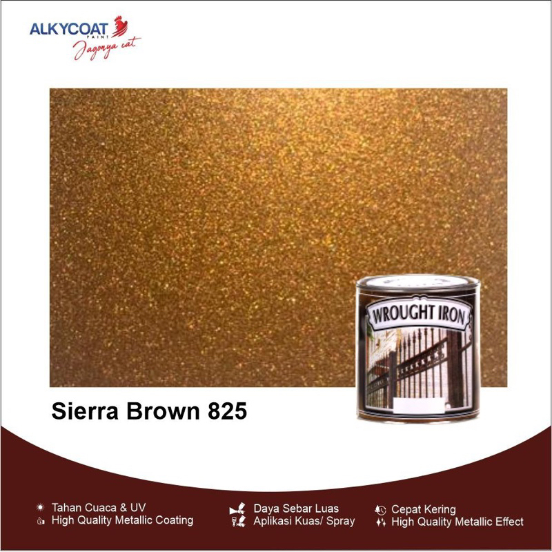 CAT BESI TEMPA WROUGHT IRON / Cat Besi / Cat Pagar Besi Wrought Iron 0.9 Liter - (Sierra Brown 825)