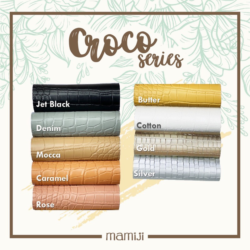 SANDAL KELLY CROCO SIZE 36 | MAMIJI WARNA PUTIH/COTTON