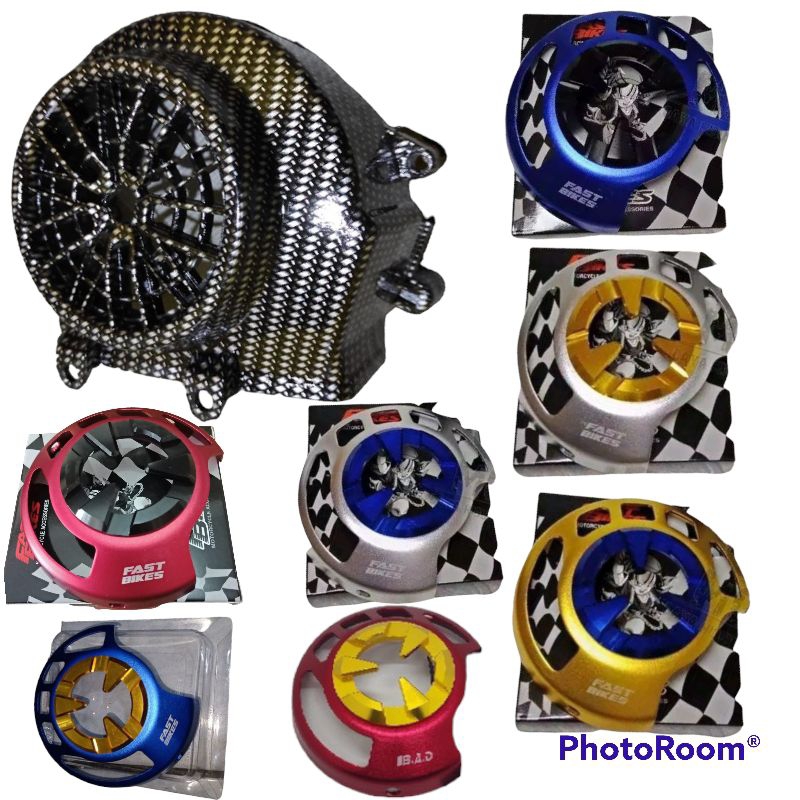 cover tutup kipas carbon + tutup kipas cnc scoopy fi esp 2016-2017-2018-2019