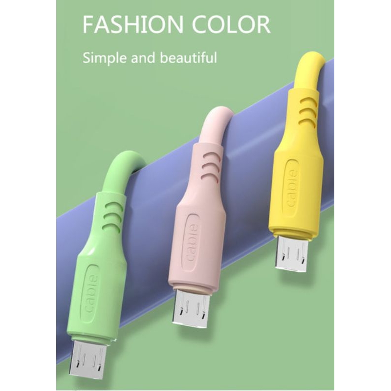 Charger Adaptor Travel Macaron Micro USB 3.1A 5 W Fast Charging Quaicomm Warna Soft