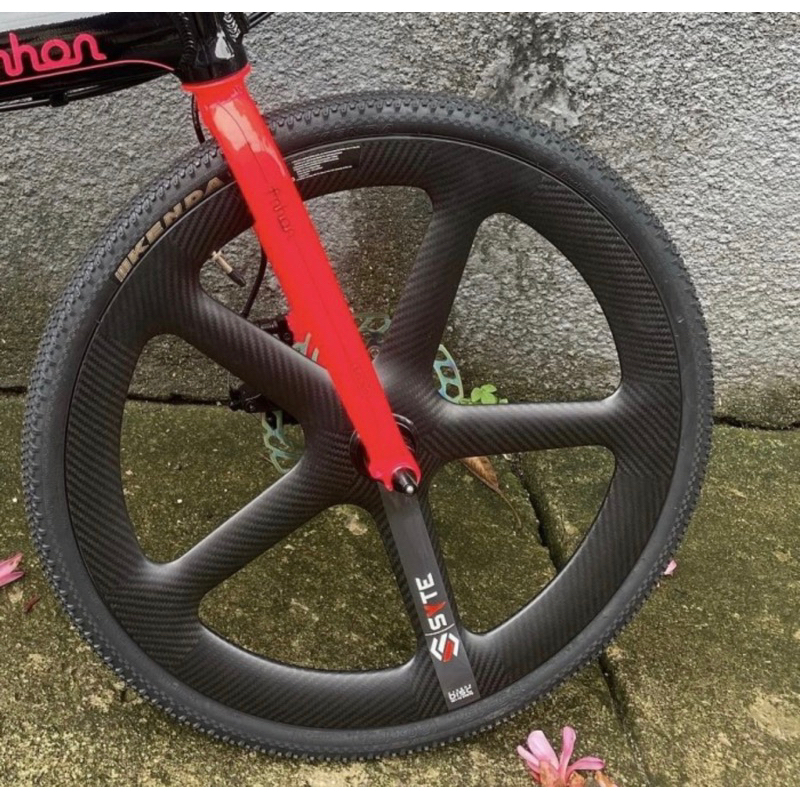 Wheelset SYTE 5 spoke SEPASANG ukuran 451 22 carbon  ✅ Wheelset only ✅