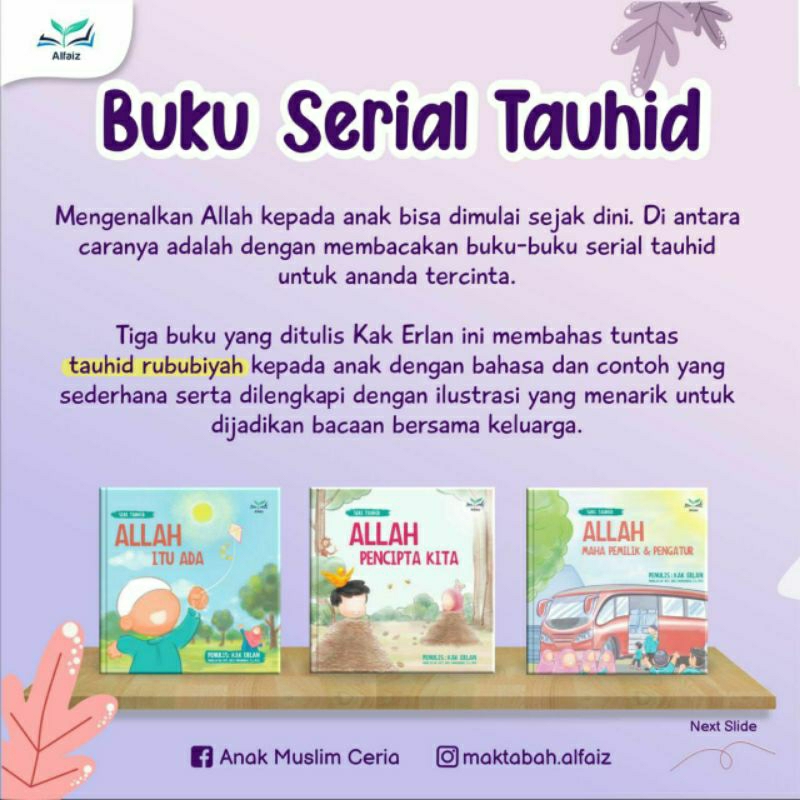 Buku Serial Tauhid Kak Erlan Maktabah Al Faiz