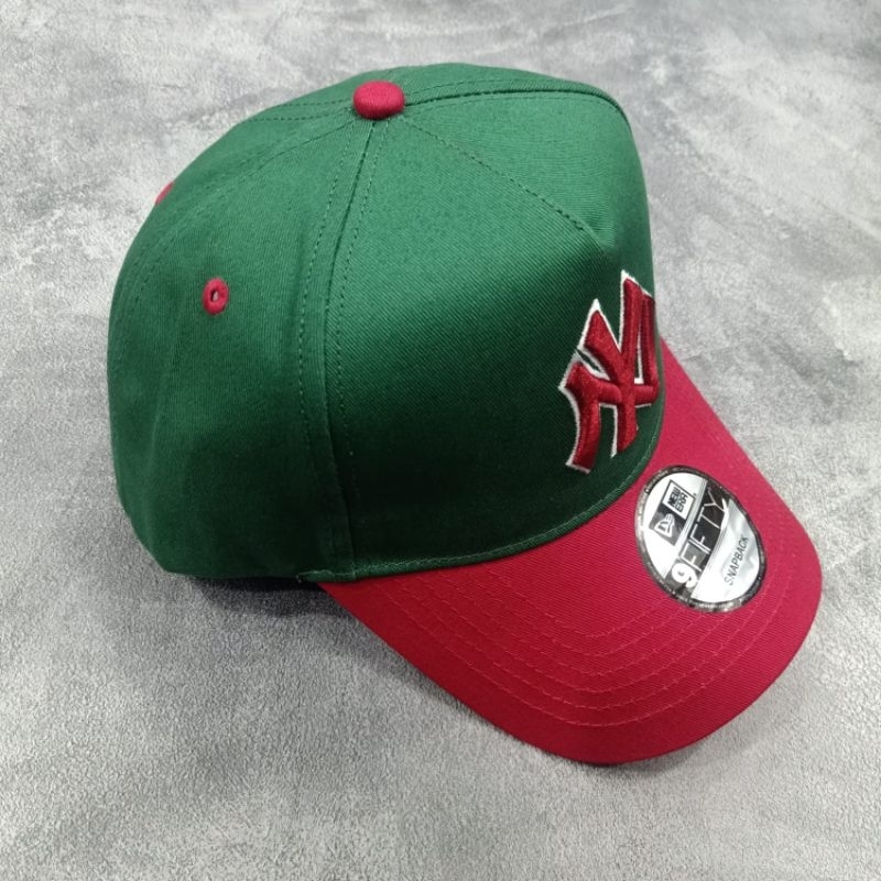 Topi NY Green &amp; Red Topi Baseball Premium Quality