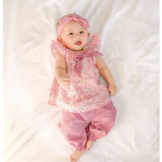 talitha MIKAYLA KYLA clown set 0-2 tahun katun jepang baju bayi fashion anak cewe setelan