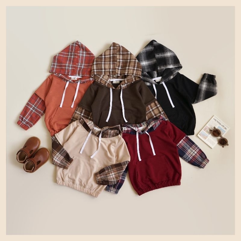 RELEEY FLANEL HOODIE / HOODIE ANAK / JAKET ANAK / ZIABABYKIDS