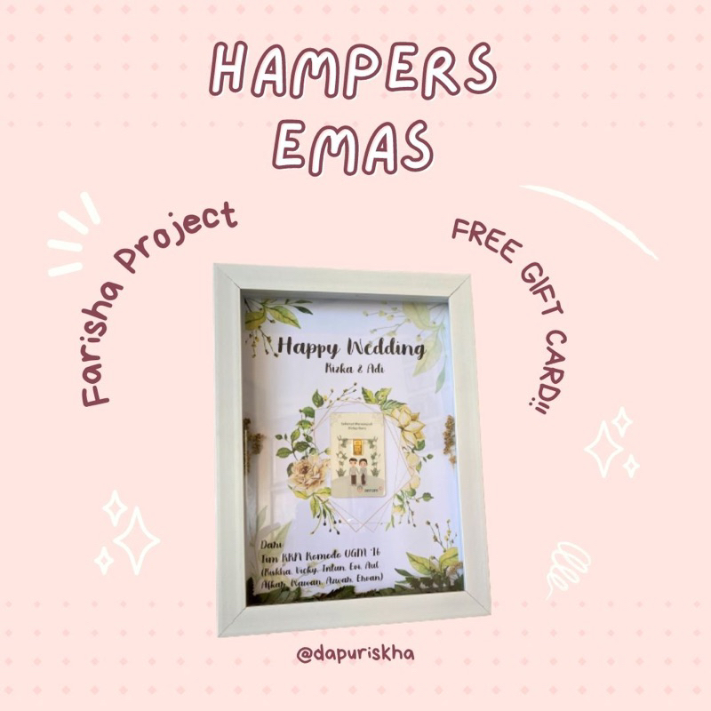 

Hampers emas kado nikah emas elegant free pigura dan gift card