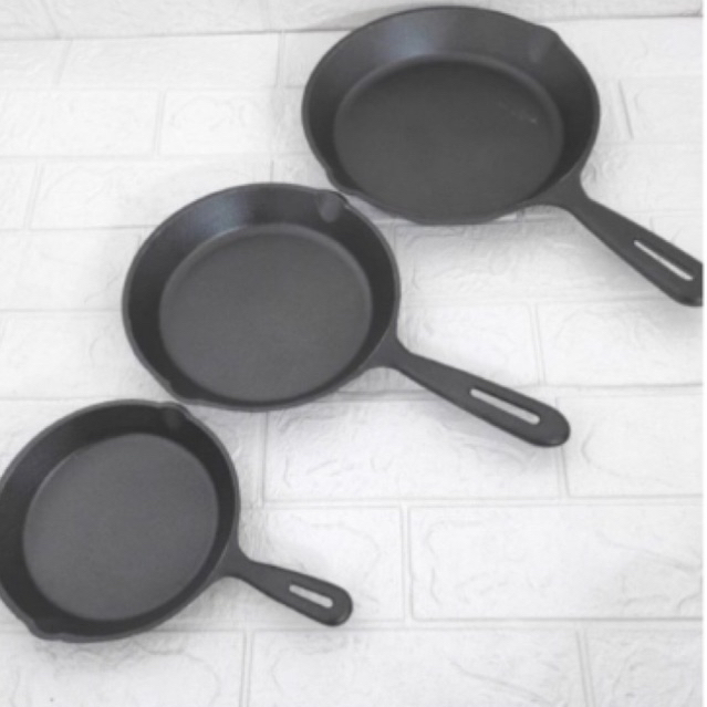 cast iron skillet pan hot plate steak / piring oven - 16cm