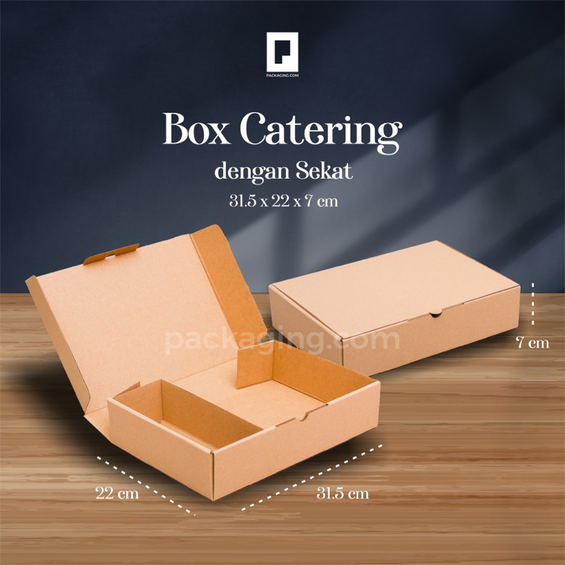 Box Catering Sekat Uk. 31,5x22x7/Box Catering/Box Nasi/Dus nasi dan Kue/Kotak Makan