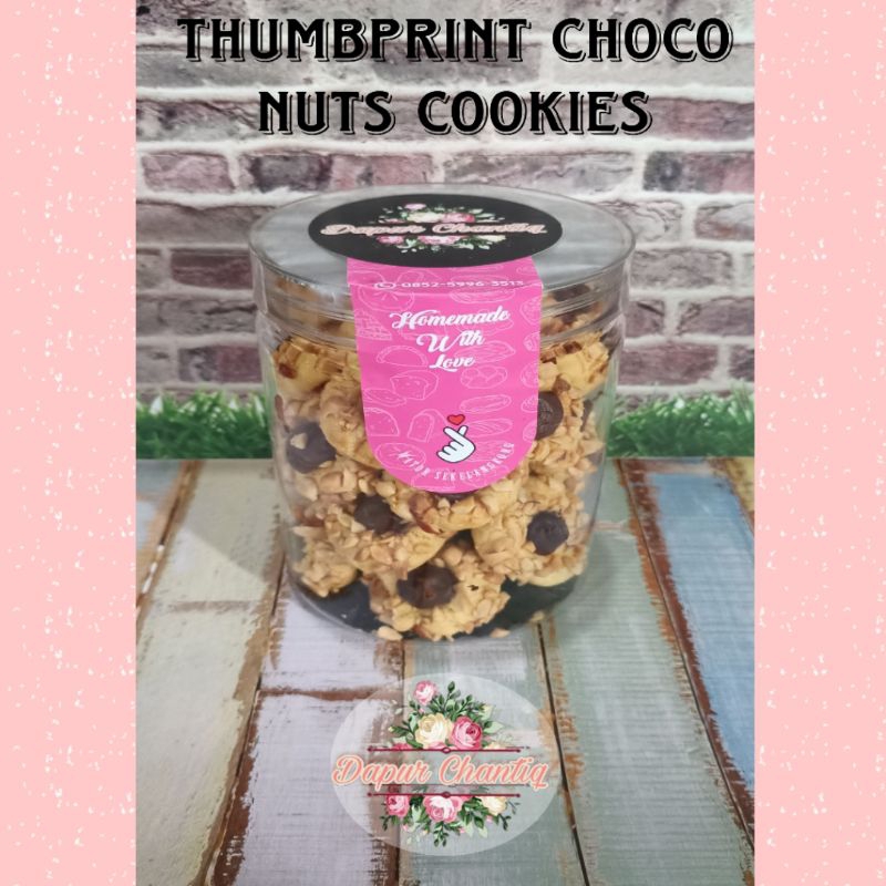 

thumprint choco nuts ( kue kering premium )