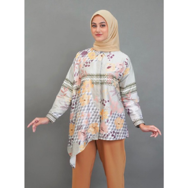 Nada Puspita - Fiori Asymmetric Shirt “Sage”