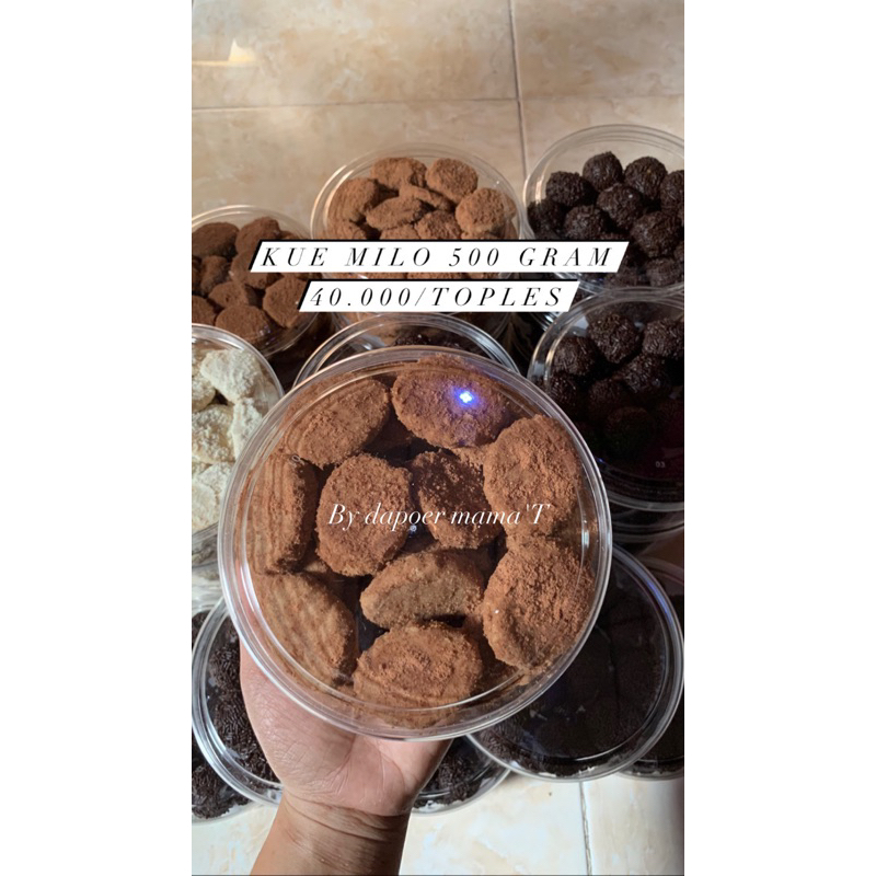 

Kue kering susu milo 500gram