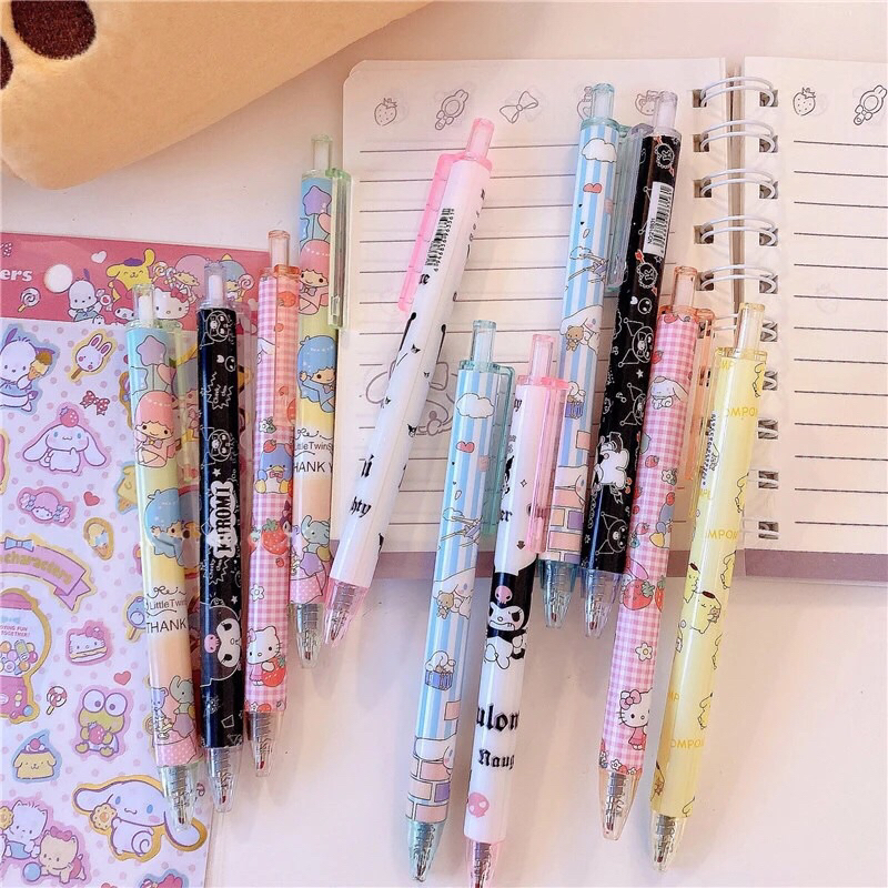 READY BISA COD - SANRIO PENA GEL WARNA HITAM KARAKTER KARTUN HEWAN LUCU BINATANG KAWAII AESTHETIC ELEGAN JURNAL FANCY MURAH PREMIUM PULPEN ANAK PEREMPUAN CANTIK KUROMI HELLO KITTY POMPOMPURIN MY MELODY TWINS LITTLE STAR VIRAL GAYA REMAJA CEWEK KPOP KOREA