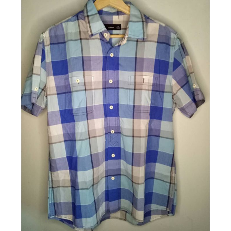 KEMEJA KOTAK-KOTAK BOSSINI