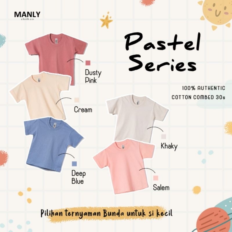 Kaos Polos Anak 100% PREMIUM Cotton Combed 30S Umur 0-10 tahun