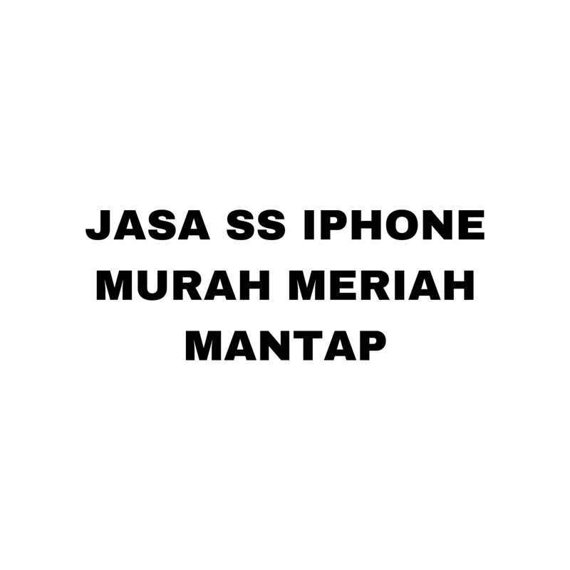 JASA SS IPHONE