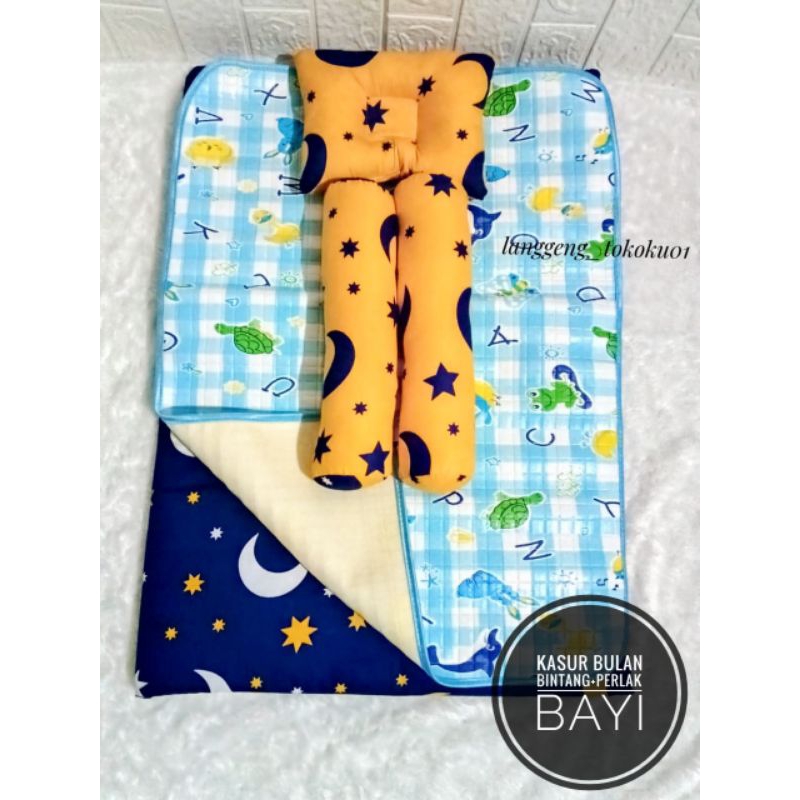 kasur bayi+perlak bayi/alas ompol bayi (1 paket dapat 2)