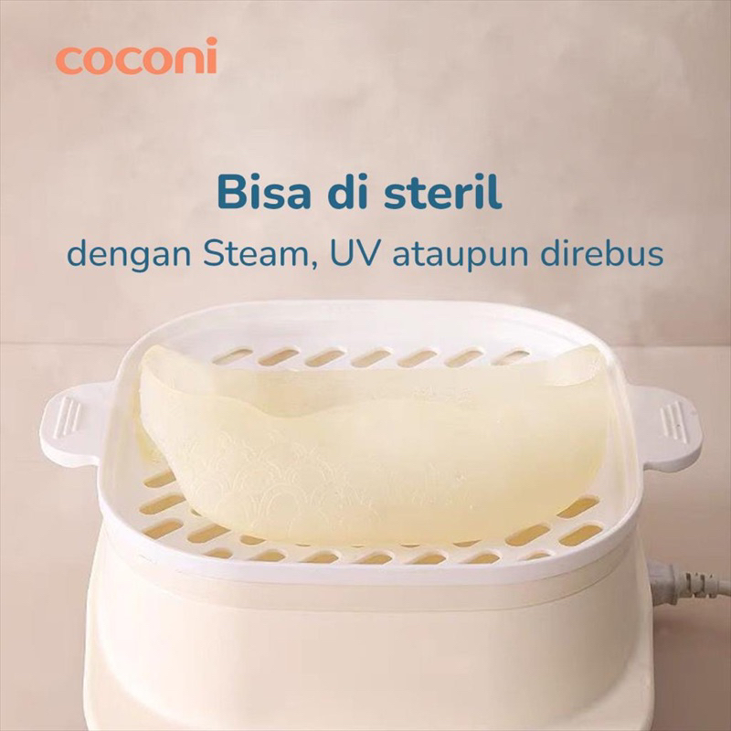 Coconi Ultra Thin Silicone Bib Celemek Makan Anak Celemek Silikon