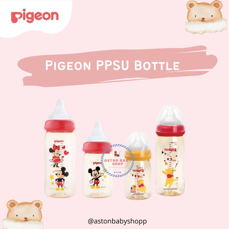 Pigeon Botol Susu PPSU Wide Neck Disney Pigeon PPSU Bottle