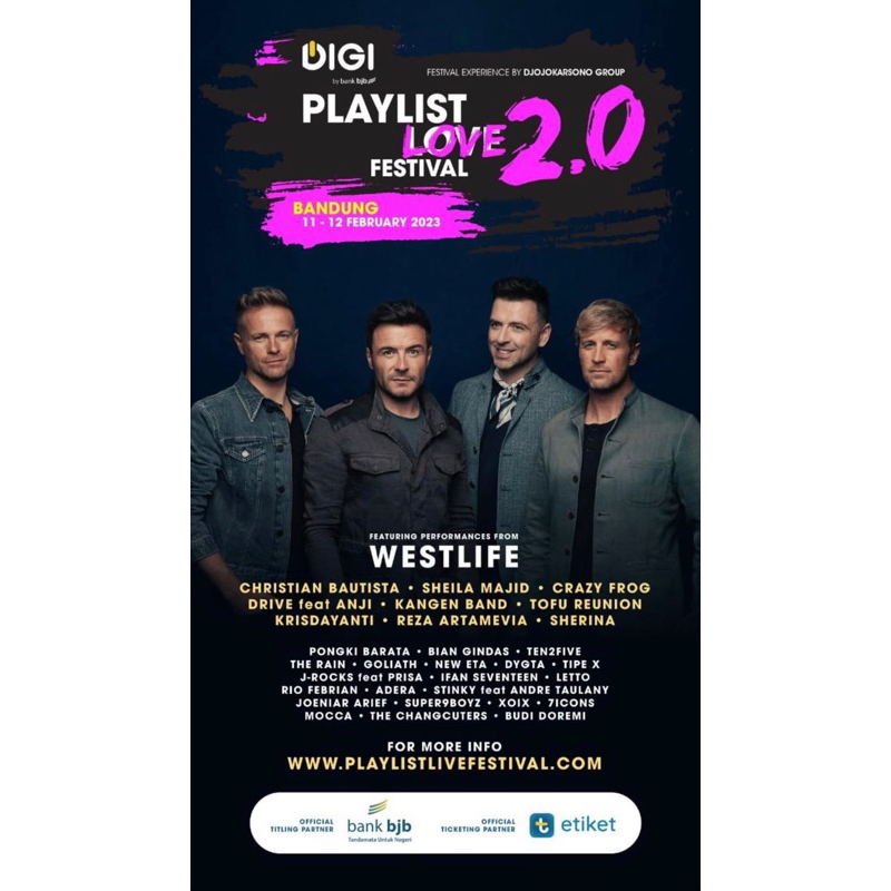 tiket playlist love festival 2 hari 2 tiket