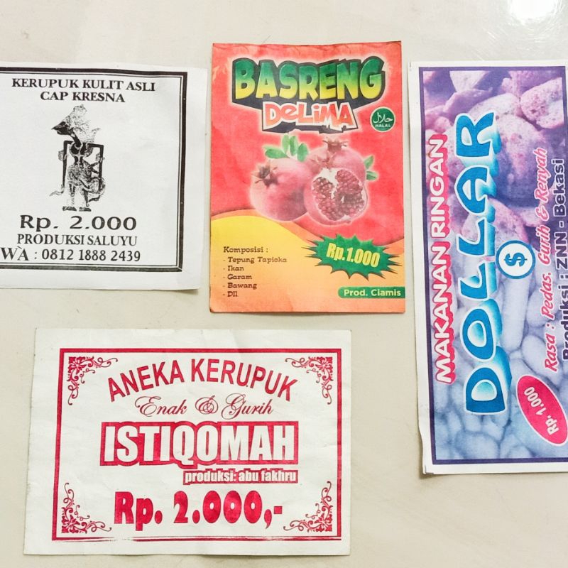 

CETAK Label Kerupuk Makanan Snack Cemilan GRATIS EDIT DESAIN