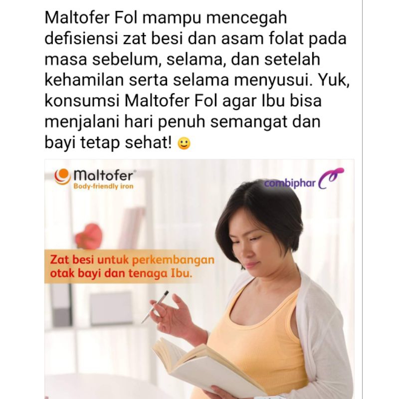 BOX Maltofer FOL Besi dan Folat Tablet Kunyah ibu hamil menyusui