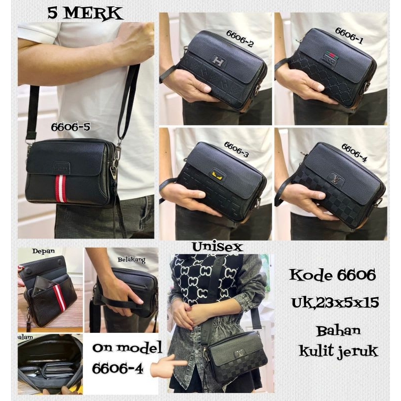 Tas selempang / Clutch wanita pria Import