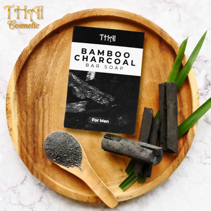 Thai Bamboo Charcoal Bar Soap 100gr | Sabun muka pria