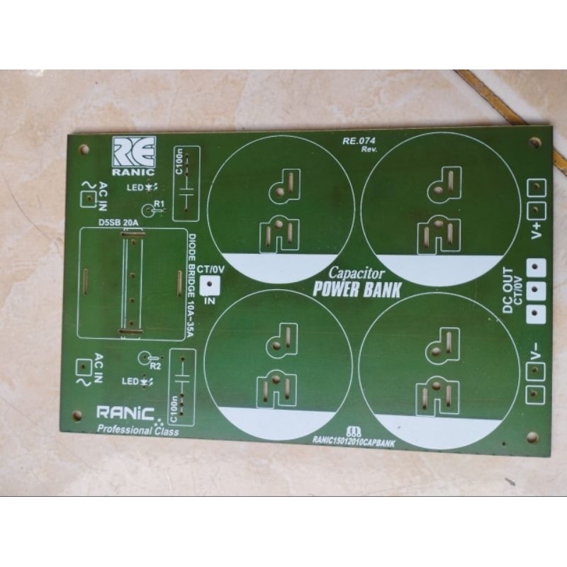 Jual PCB elco power 4 elco / PCB PSU 4 elco / PCB capasitor 4pcs power