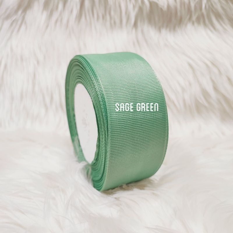 

Pita grosgrain warna Sage Green 4cm (1.5")