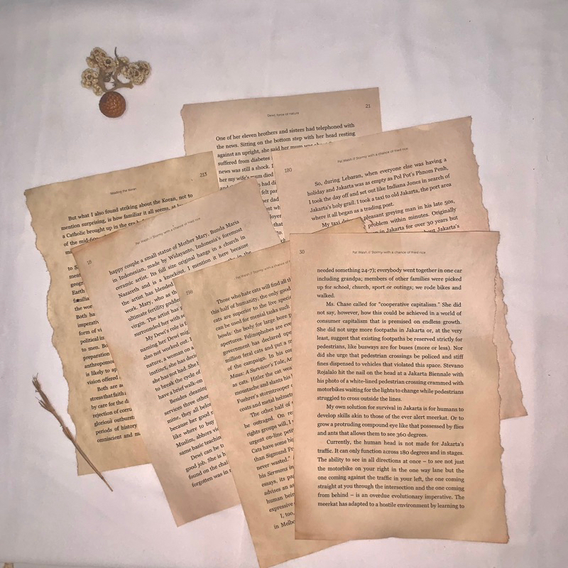 

PAPER SCRAPBOOK KERTAS KUNO BAGUS AESTHETIC MURAH KERTAS VINTAGE HOME MADE TEA