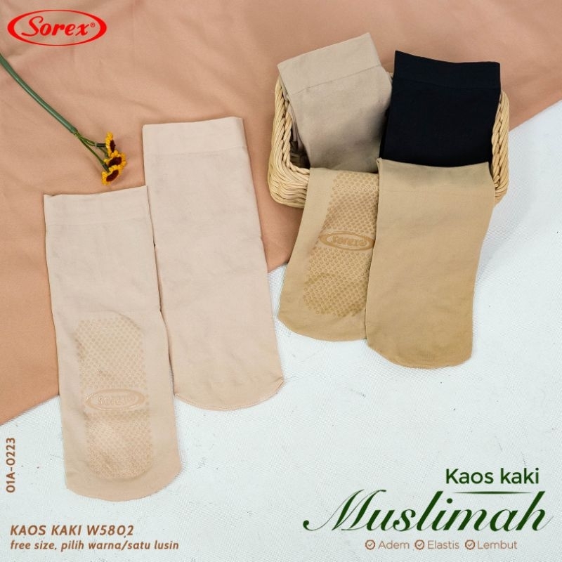 Sorex kaos kaki muslimah W 5801 W 5802 W 5803