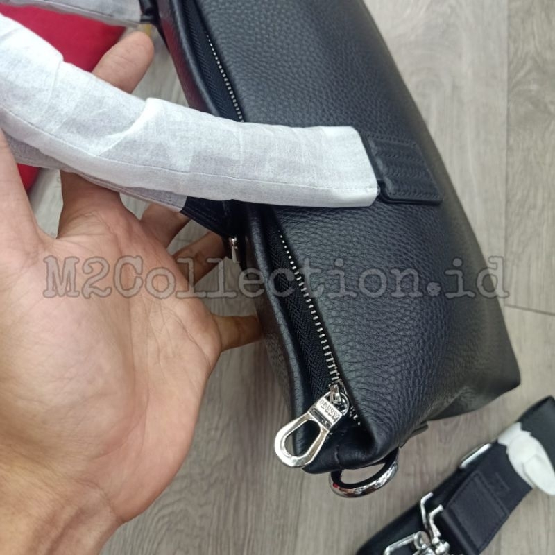 tas kantor bally list merah putih Tas selempang tote bag Super Mirror quality