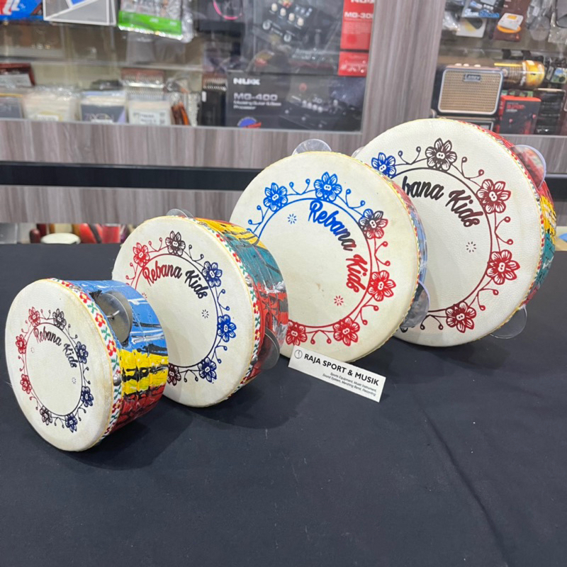 REBANA ANAK TK / SD ISI 4 - ORIGINAL HIGH QUALITY - MAINAN ALAT MUSIK TRADISIONAL