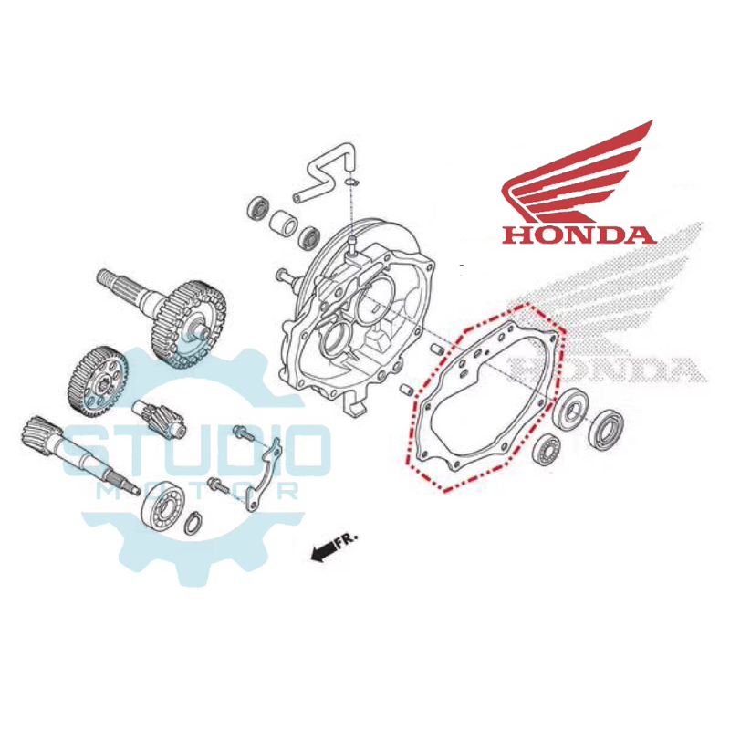 21395KVB901 / 21395K44V80 Perpak Paking Gear Box Gardan Gasket Mission Case Beat Scoopy Vario 110 Karbu / Fi Injeksi original