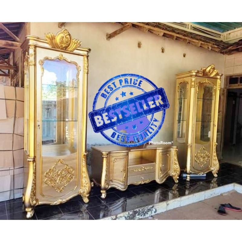 BIFET TV LEMARI HIAS BUFET PISAH KAYU JATI UKIRAN JEPARA